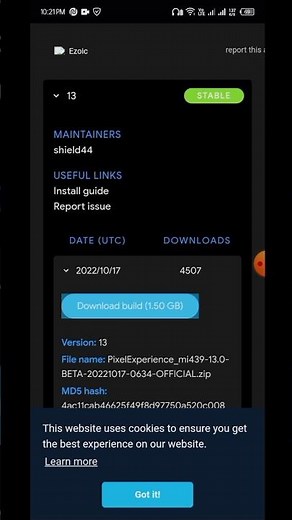 Download pixel experience rom for your device #pixelexperience