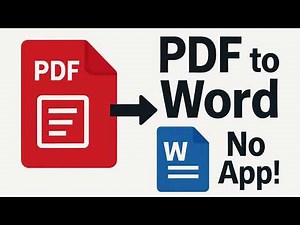 How to Convert PDF to Word Without Any Software (Free | 2025)