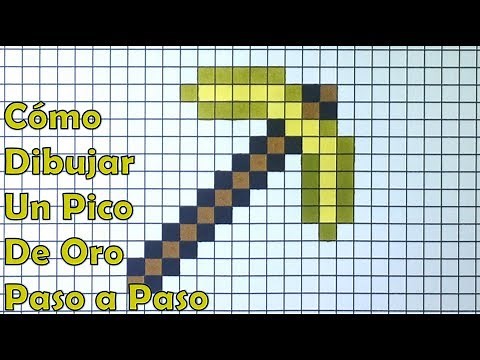How to Draw a Minecraft Gold Pickaxe! Step-by-Step Tutorial