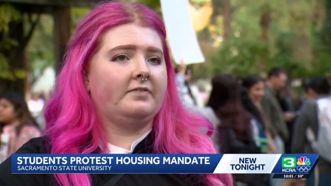 Sacramento State students protest new campus housing requirement