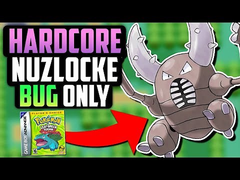 CAN I BEAT A POKÉMON LEAFGREEN HARDCORE NUZLOCKE WITH ONLY BUG TYPES!? (Pokémon Challenge)