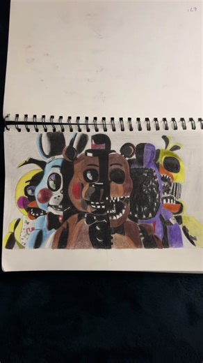 Dibujo de Freddy, Bonnie y Chica de Five Nights at Freddy's