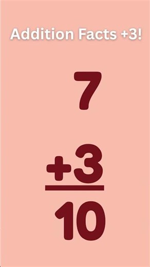 Memorize +3 Facts in Under a Minute! | Add With Me! #MathFacts #Plusthree #FirstGradeMath