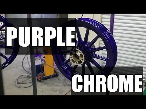 Powder Coating - Purple Candy Motorcycle Wheels - Prismatic Powders