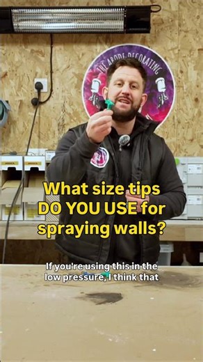 What size airless spray paint tips do you use for WALLS? #spraypaint #spray #painting #decoration