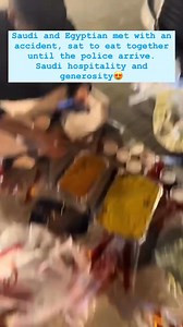 176K views · 1.4K reactions | A traffic accident between a Saudi and an Egyptian resident turned into a joyful memory instead of a bad one. While waiting for the traffic police and Najm, the Saudi invited the Egyptian to share a meal in his car. This reflects the kindness and good morals of the Saudi people, who often turn tough situations into positive moments. | Arab Vines | Facebook