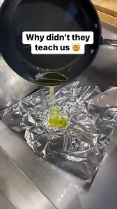 Best tip for left over oil Wes & Alison share a helpful tip for throwing away cooking oil. This original video was produced by Network Media, Wes and Alison. | Life With Wes & Alison