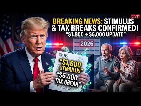 IRS $1,800 Stimulus + $6,000 Tax Break for Seniors in 2026 — New Rules, Eligibility & Exact Dates