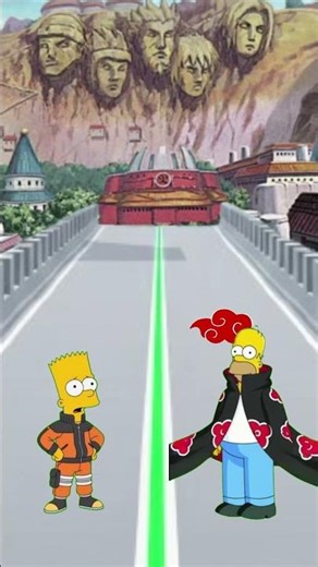 Bart & Homer Simpson as Naruto and Akatsuki 😳🔥😂 #simpsons #naruto