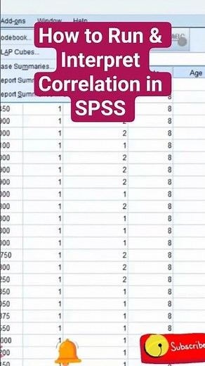 How to run and interpret Correlation in SPSS #spss