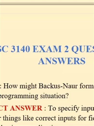 What “Exam 2” often covers in CISC 3140 This varies by instructor/semester, but common mid-course Exam 2 themes for this class include: 1) Software process & methodologies Waterfall vs Agile (Scrum), iterations, user stories, acceptance criteria Team-based development tools/practices (version control, issues, code review) 2) Requirements, specs, and documentation Turning messy requirements into testable statements Interfaces/contracts, input validation, edge cases 3) Testing & debugging Unit vs 