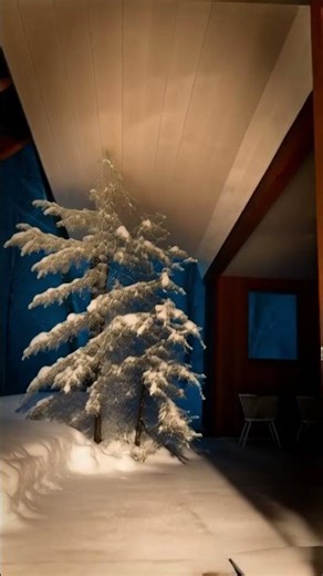 Cozy Snowy Cabin Night