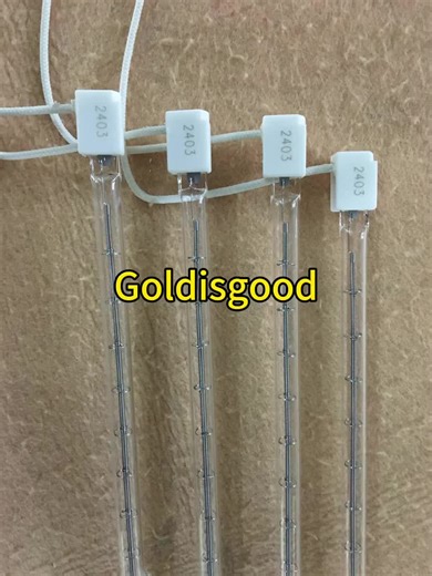 Clear Halogen Heating Infrared Lamps 378mm 400v 3000w Lights Bulbs Industrial Infrared Heat Elements