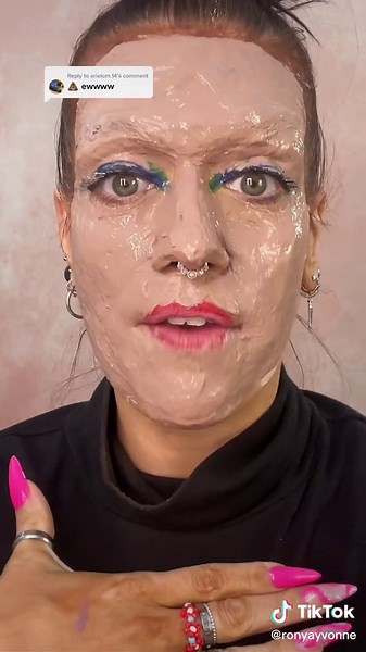Peel Off Makeup with Watercolor Paint | Rubber Mask Removal