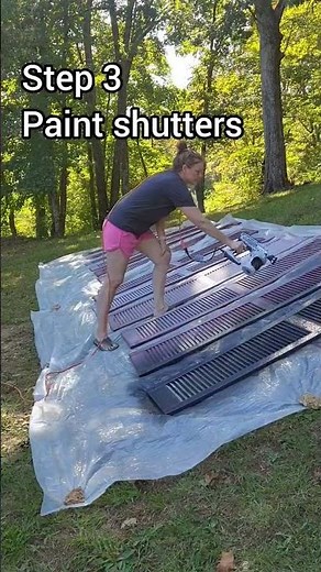 Check out how easy it is to paint your vinyl shutters #diy #homeimprovement