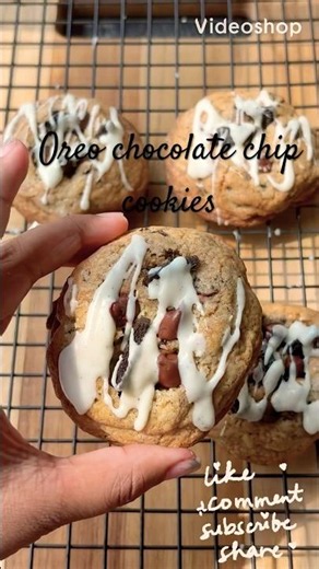 How to make Oreo chocolate chip cookies 🍪 #oreocookies #chocolatechipcookies #cookierecipes #tasty