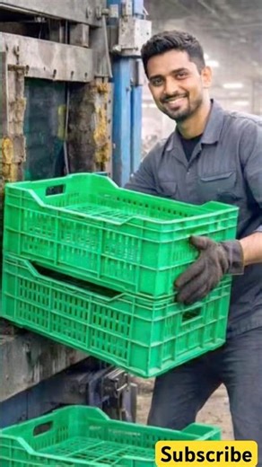 Making Process of Plastic Crates #plastic #factory #mechanic #process #howitsmade