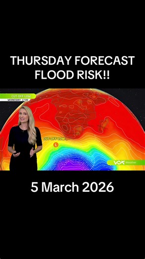 05 March 2026 | Vox Weather Forecast ⛈️ A CUT-OFF LOW nears the country bringing SEVERE THUNDERSTORMS over the interior ⚠️SAWS WARNINGS⚠️ 🟠L5 in parts of NCape, NW & FS 🟡L1 & L2 in parts of NCape, ECape, FS, NW & KZN