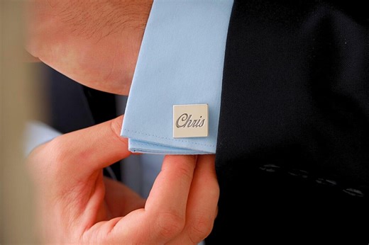 Personalized Name Cufflinks, Custom Engraved Square Cufflinks, Minimal Men’s Cuff Links, Wedding Gift for Him, Groom Gift - Etsy