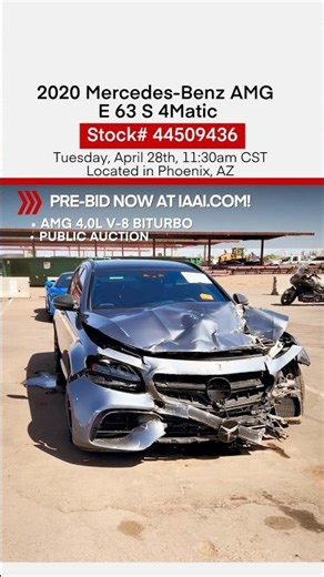 Mercedes luxury✨2020 Mercedes-Benz AMG E 63 S 4MATIC+ Wagon. Bid now at iaai.com!