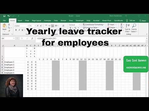 Create a Yearly leave tracker for Employees
