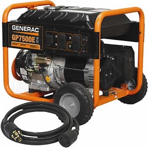 Generac EGD-5943CORDKIT GP7500E 7500 Watt Electric Start Portable Generator with 30 Amp Power Cord 40ft