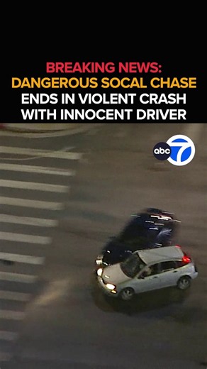 LA police chase ends in violent crash as fleeing driver slams into car