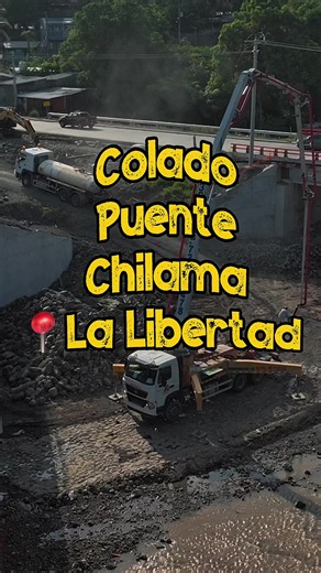 Avanzamos con los trabajos de construcción del puente Chilama, en La Libertad, como parte del proyecto de ampliación de la carretera del Litoral. 🇸🇻