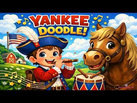 Yankee Doodle Nursery Rhyme🐴 | Yankee Doodle Went to Town | Kids Songs & Nursery Rhymes for Children
