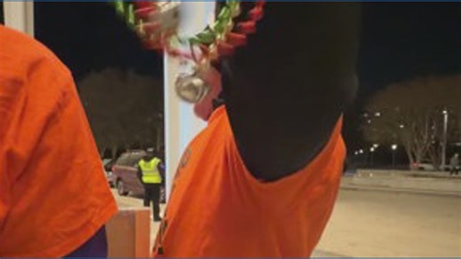 The protest was held just hours after new signage was unveiled on the building that reads “The Donald J Trump The John F Kennedy Performing Arts Center.” | WUSA 9