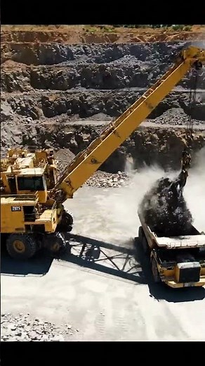 Massive Mining Power! 💪 Giant Excavator Loading CAT Dump Trucks