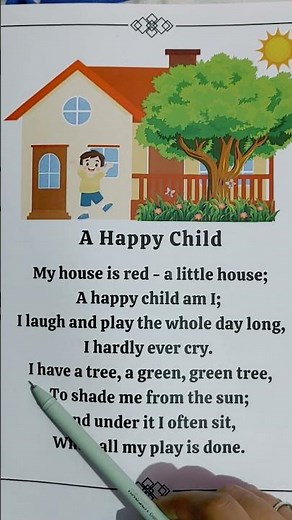 A Happy Child Poem for Kids | Fun Learning Rhymes #child #happychildren