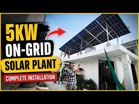 5Kw On-Grid Solar Complete Step-By-Step Installation for Home | Solar Panel Installation for Home
