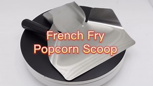 French Fry Popcorn Scoop Scooper, Stainless Steel Popcorn Scoop, Quick Fill Tool for Chip Popcorn Bagger Bags, Multipurpose Utility Scooper for Popcorn Machine Ice Candy Snacks Desserts