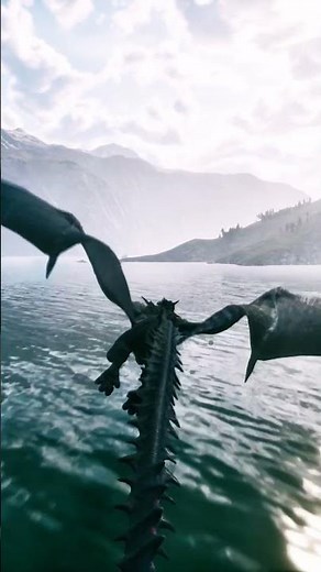 Flying above Crystal Clear Lake with BLACK DRAGON - Dragontwin #dragongame #dragontwin