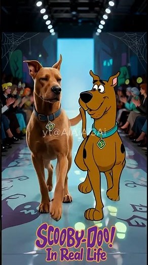 Scooby Doo characters as catwalk in real life 🐾 #scoobydoo #shorts