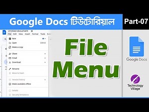 Google Docs File Menu | New, Open, Make a copy, Share, Download, Rename