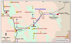 Sarama Resources Updates on Progress of Cosmo Gold Project Acquisition
