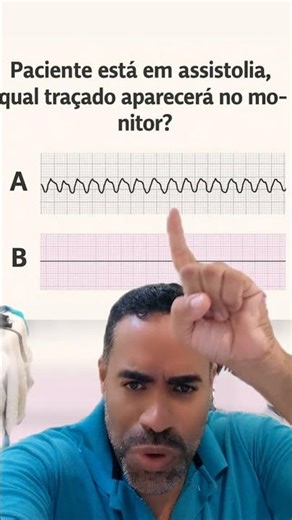Which of the two tracings represents asystole? #nursefabianovitoriano #nursing #doctor