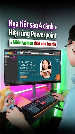 How to design a fashion slide as cool as Jennie with smooth #PowerPoint animations + 4-pointed st...