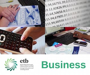 Do you want to progress your business career with recognised national and industry qualifications? Our Further Education and Training (FET) Service has places available on a number of Level 5 and 6 business courses around the county this Autumn including: Full-time: 1. Bookkeeping and Payroll with ECDL (Ballyshannon): https://www.fetchcourses.ie/course/finder?sfcw-courseId=325237 2. Business Administration PLC (Stranorlar, Finn Valley College): https://www.fetchcourses.ie/course/finder?sfcw-cour