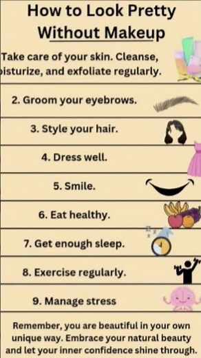 9 Simple Ways to Look Pretty Without Makeup 💖 | Natural Beauty Tips for Every Girl# natural beauty