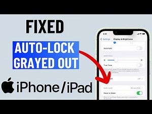 Fix Auto-Lock Grayed Out on iPhone or iPad (2025)