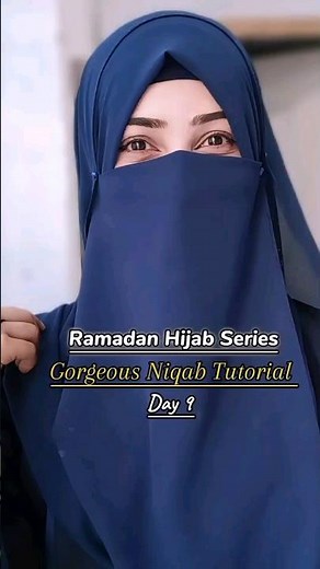 Day 9 | #ramadanhijabseries simple & easy niqab style #hijabstyle #hijabfashion #shorts #shortvideo