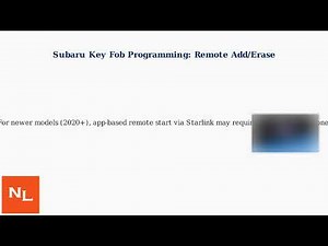 How To Program A Subaru Key Fob – Remote Add/Erase, Immobilizer Tips