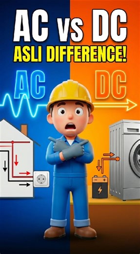 AC vs DC ⚡ Asli Difference Samjho | Easy Explanation #shorts