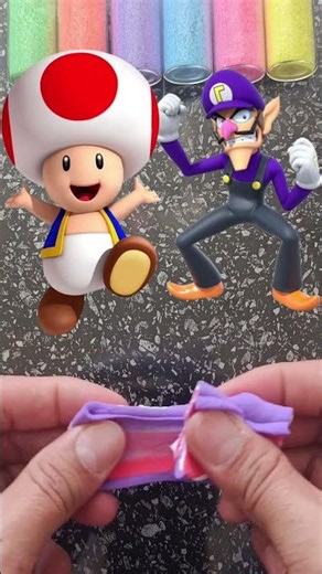 Kinopio 🤔 vs Waluigi😶‍🌫️ #plasticine #satisfying #asmr