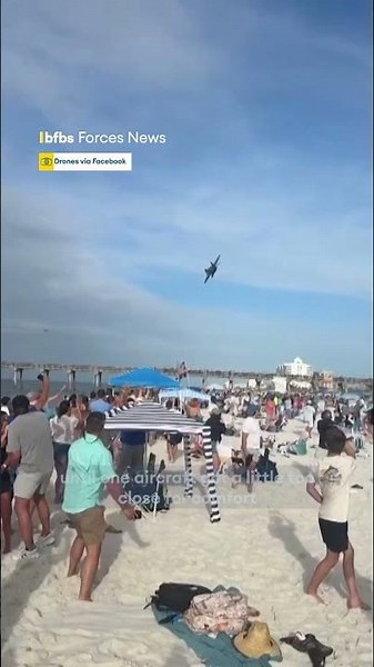 Blue Angel's extremely low beach pass⚠️