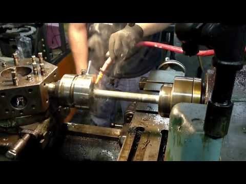Steam traction engine boiler stay bolt making.