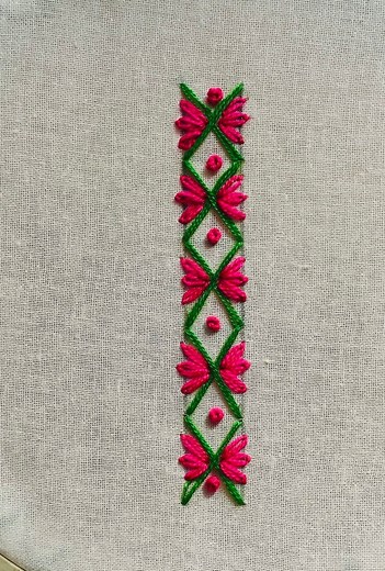 333K views · 6.3K reactions | Most beautiful borderline embroidery tutorial #stitch #embroidery #borderline | Tahmina's Embroidery World | Facebook
